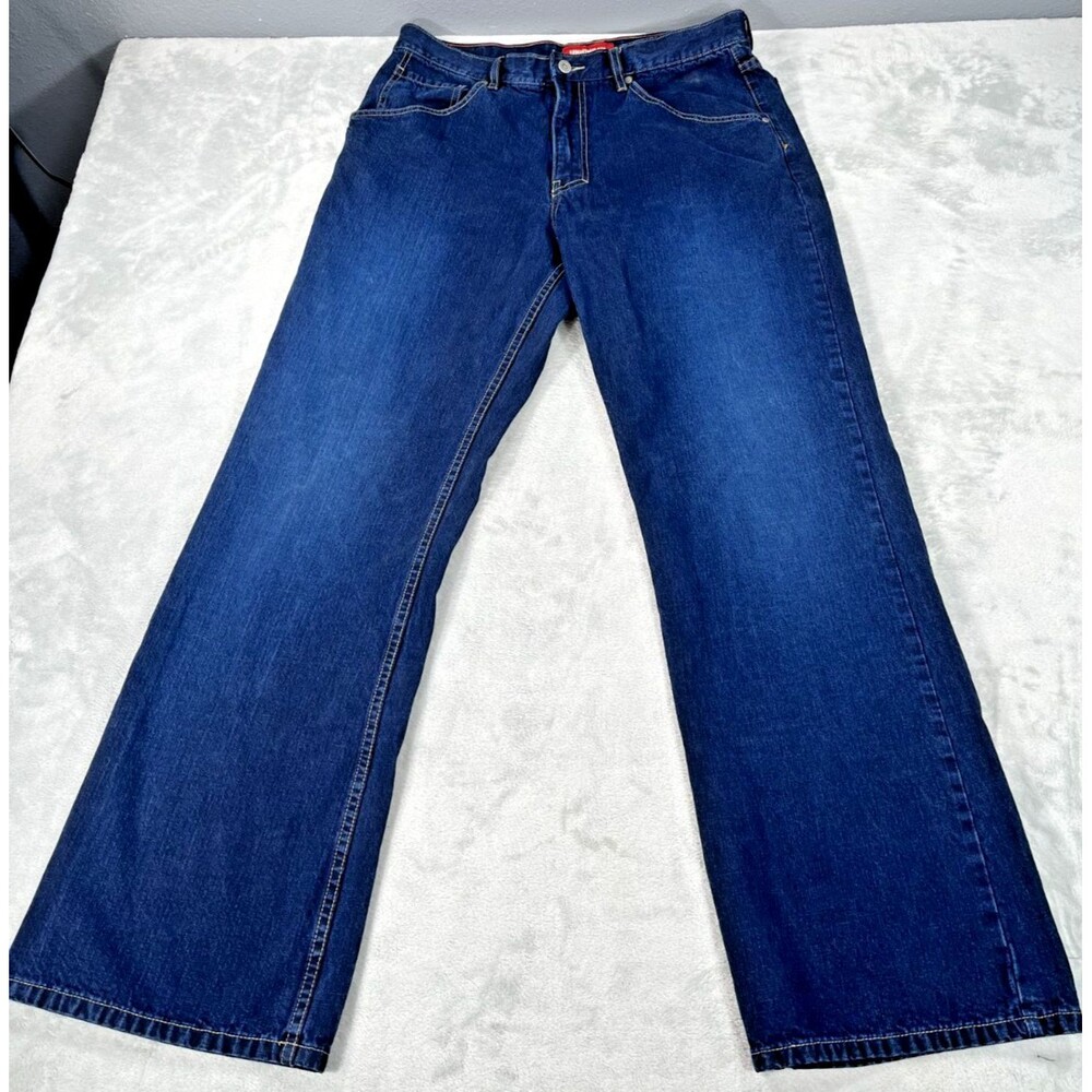 Vintage Unionbay Jeans Mens 36x32 Blue Loose Bootcut Baggy Skater Y2K Denim